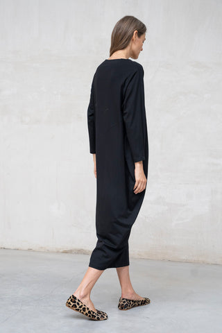 VESTIDO POSITANO GLOBO BOLSILLOS NEGRO