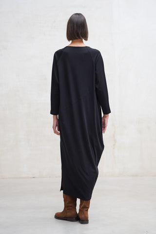 VESTIDO POSITANO GLOBO BOLSILLOS NEGRO