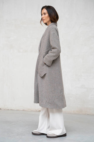 ABRIGO TIVOLI SOLAPAS GRIS JASPEADO