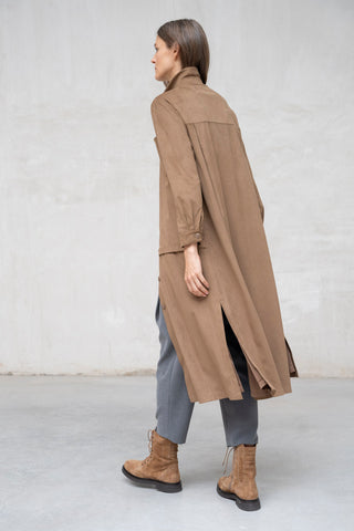 VESTIDO LEVITA ASTI LARGO ANTELINA CAMEL