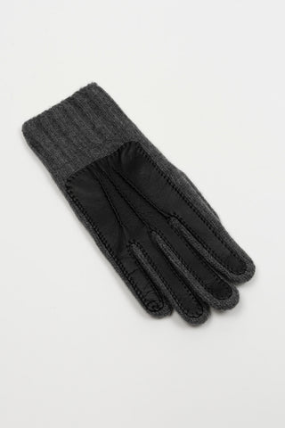 GUANTES LANA Y CASHMERE MARENGO Y NEGRO