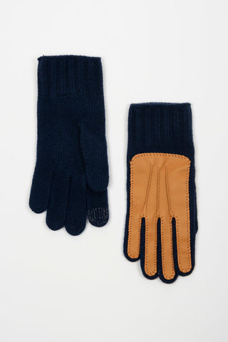 GUANTES LANA Y CASHMERE MARINO Y HAZEL