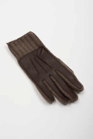 GUANTES LANA Y CASHMERE VISÓN Y MARRON