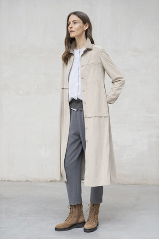 VESTIDO LEVITA ASTI LARGO ANTELINA CRUDO