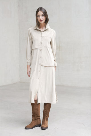 VESTIDO LEVITA ASTI LARGO ANTELINA CRUDO