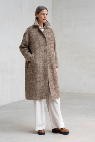 ABRIGO CUNEO MARRÓN JASPEADO