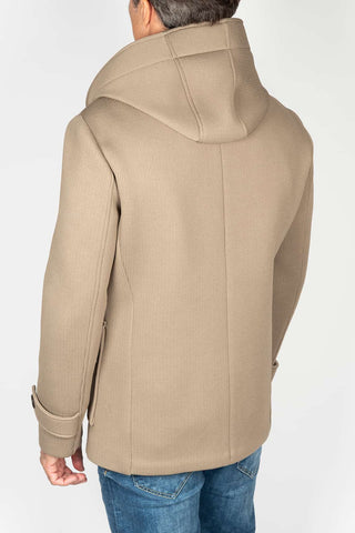CHAQUETON HOMBRE BEIGE CAPUCHA