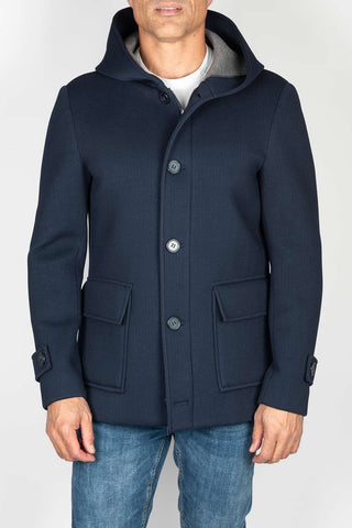 CHAQUETON HOMBRE AZUL CAPUCHA