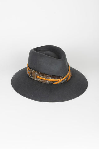 SOMBRERO ALEXIA GELGO GRIS Y MOSTAZA