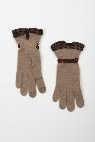 GUANTES LANA Y ANGORA TOPO