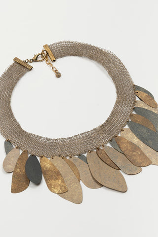 Firalon Brass Mesh Necklace FL Private Collection