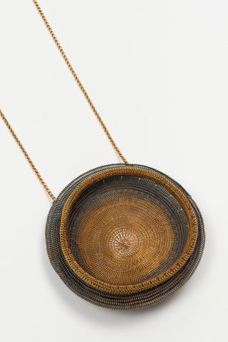 Niara gold and gunmetal necklace