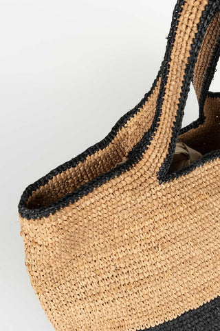 Bolso Nerida mini rafia negro