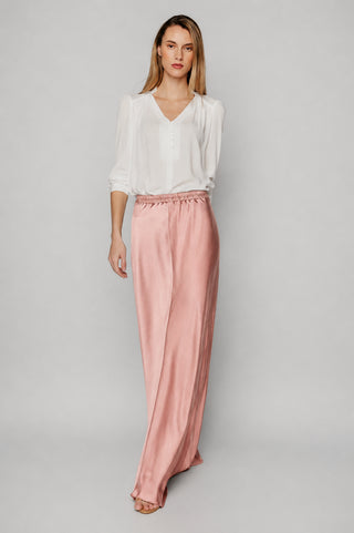 Uriah Dusty Pink Satin Skirt