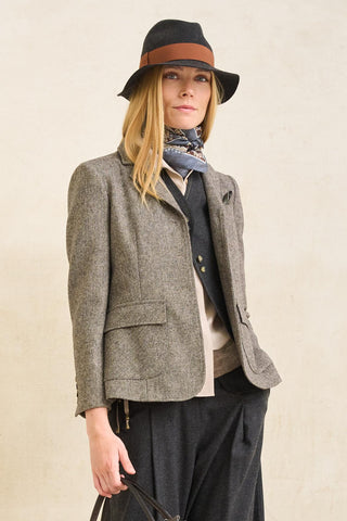 Chaqueta Tazzi espiga gris