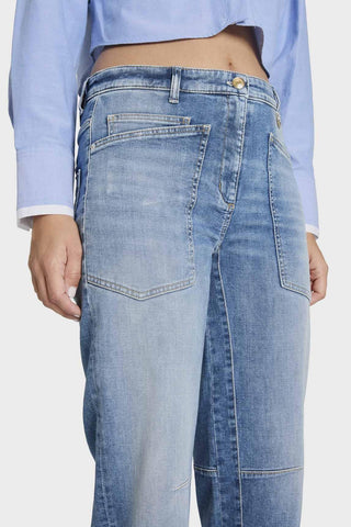 Vaquero Cambio O-Shape Cropped Ocean azul