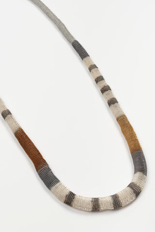 Gold-plated and grey Corel necklace