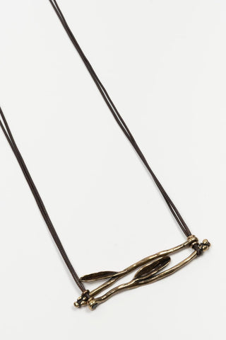 Ceva brass necklace