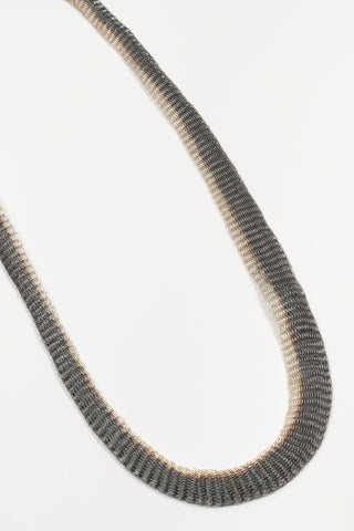Silver and gunmetal Ciren necklace