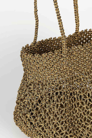 Mala Maelis malha dourado envelhecido