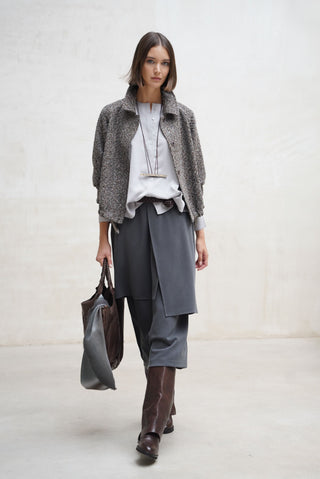 Blusa Fermo gris perla