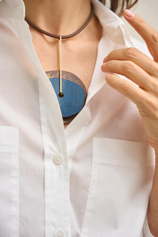 Sendaro necklace in blue and copper FL Private Collection