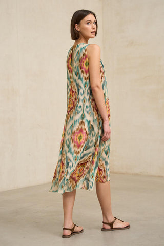 Vestido Naïra estampado ikat