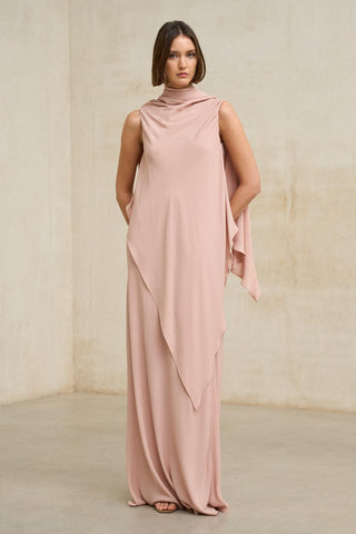 Vestido Kaedryn, rosa antigo