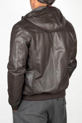 Brown Brelon leather jacket
