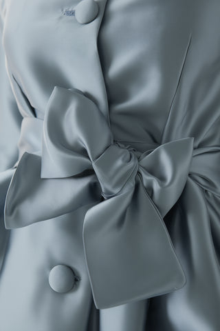 Vestido gabardina Odelia azul irisado