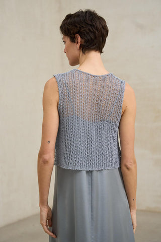 Colete Erya azul-aço