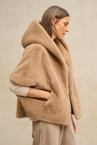 Queral mink-effect beige coat