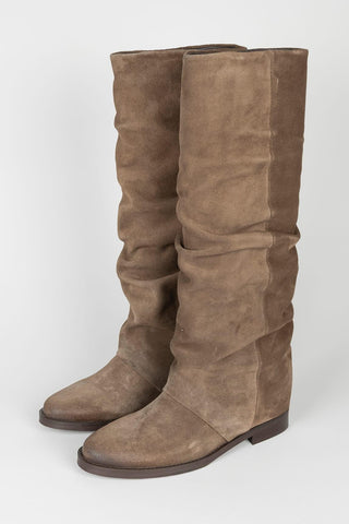 Bota Gloria camurça taupe