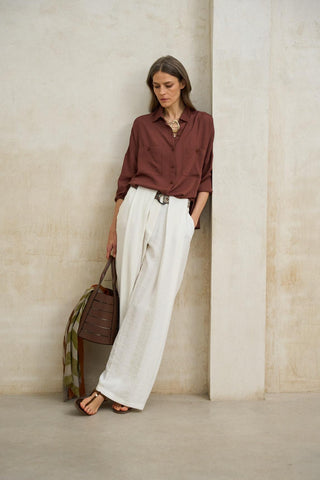 Camisa Arlen marrón