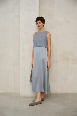 Colete Erya azul-aço