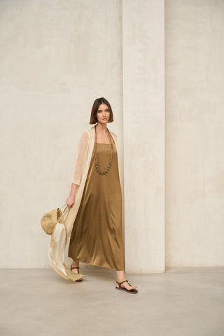 Avenel Beige Knitted Long Blazer
