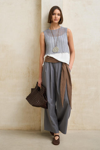 Colete Erya azul-aço