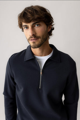 Polo de punto Silar azul marino Mos Mosh