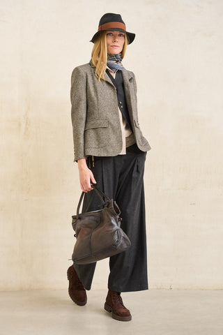 Tazzi grey herringbone jacket