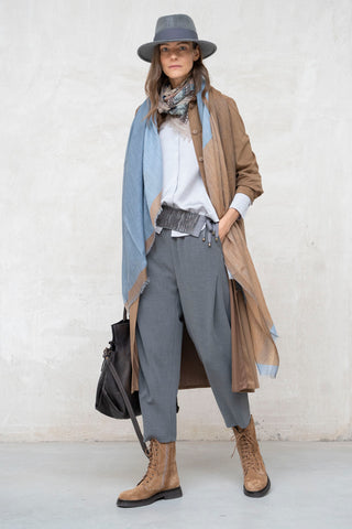 Blusa Fermo gris perla