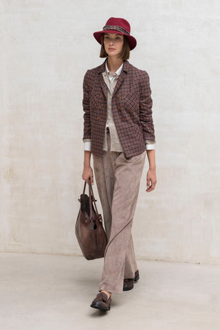 Verona burgundy checkered jacket